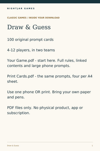 Nightjar Games draw — contents